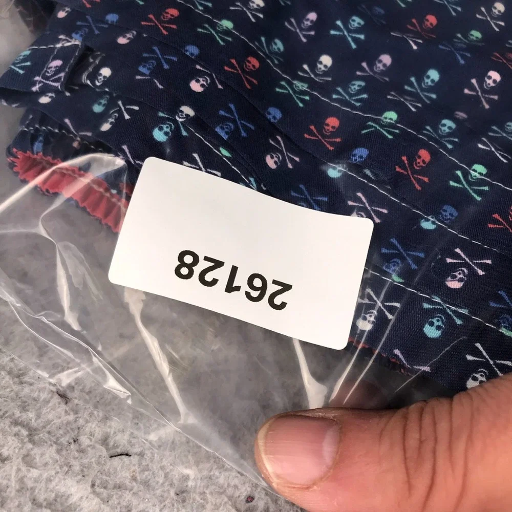 Peter Millar Sea Pirates Swim Trunks Mens L Navy Crossbones 7